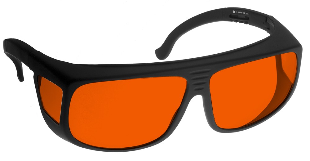 Laser protective glasses ARG, suitable for following common wavelengths: 308 nm, 405 nm, 450 nm, 473 nm, 488 nm, 514 nm, 532 nm